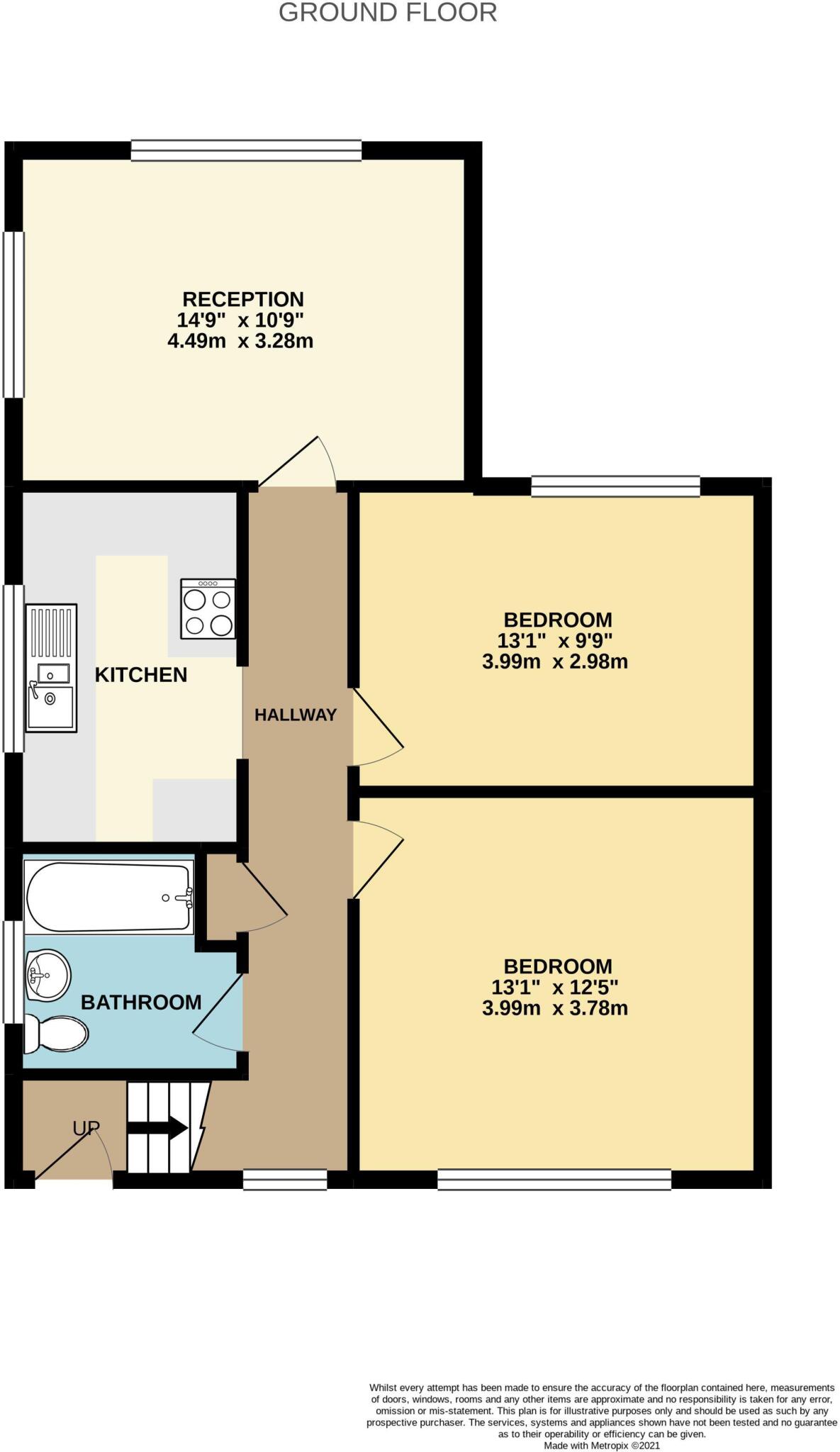 2 bedroom Maisonette in Kenley floorplan