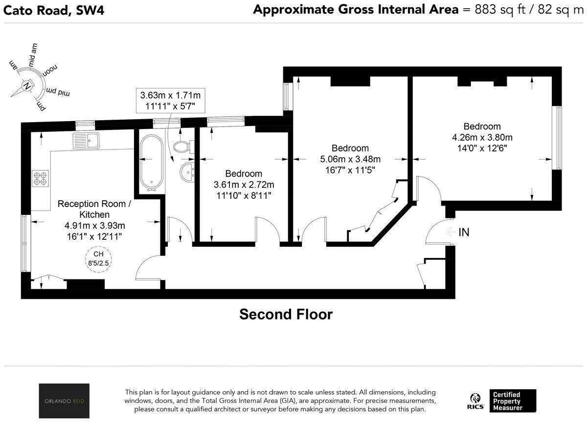 Cato Road, Clapham floorplan