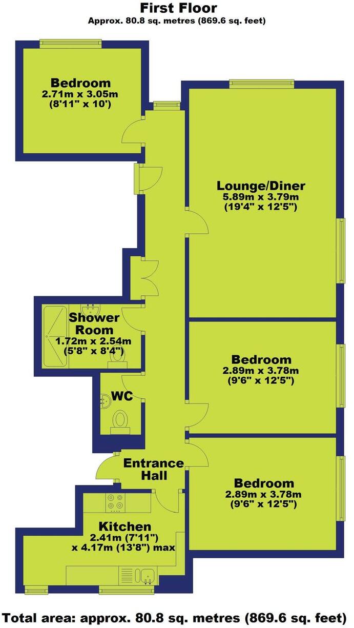Park Valley, Nottingham, NG7 floorplan