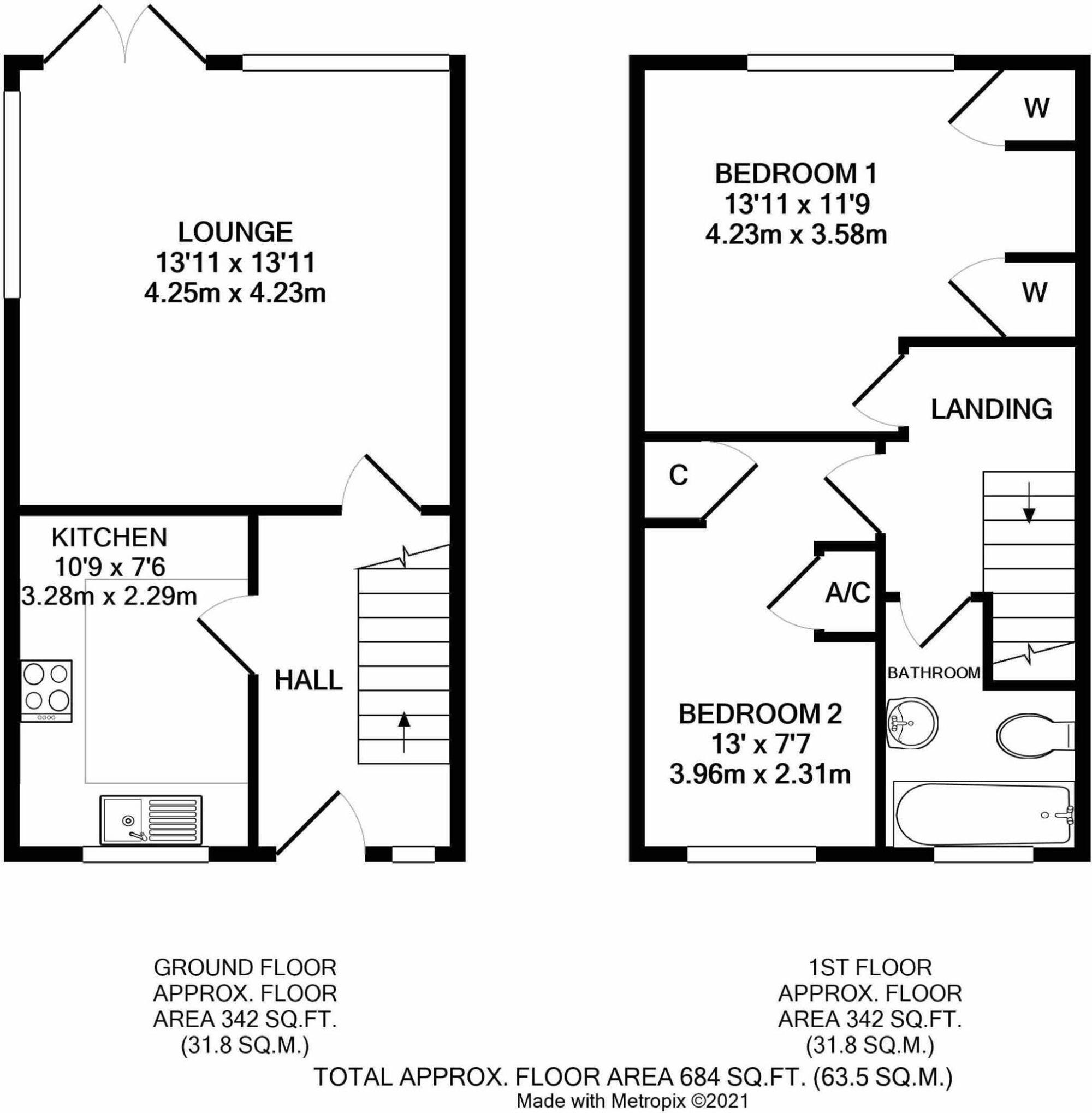 Hawthorn Close, Rustington, BN16 floorplan