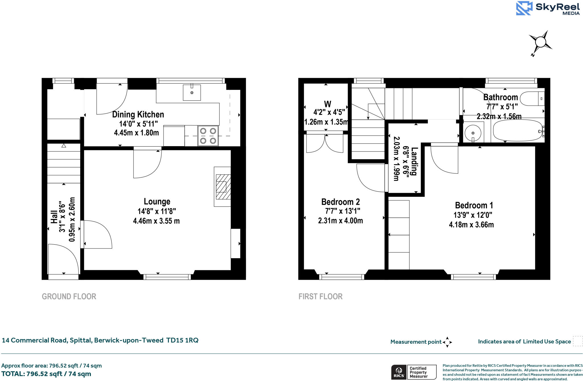14, Commercial Road, Spittal, Berwick-upon-Tweed, Northumberland floorplan