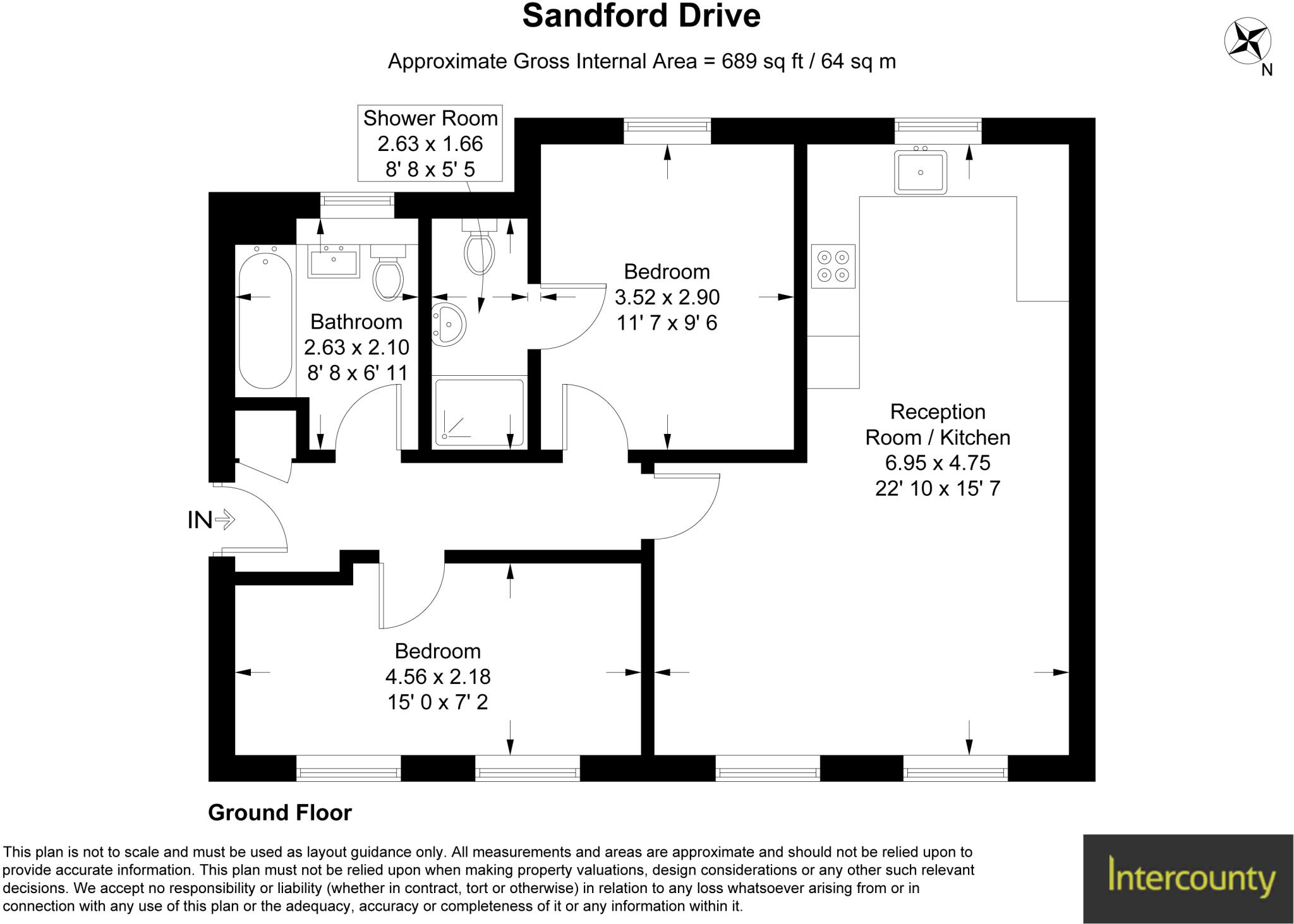 Sandford Drive, Bishop's Stortford, Hertfordshire, CM23 floorplan