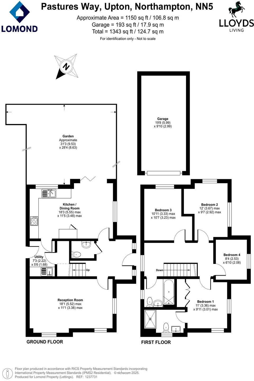 3 bedroom Detached House in Upton Hall Crescent, Upton, Northampton floorplan