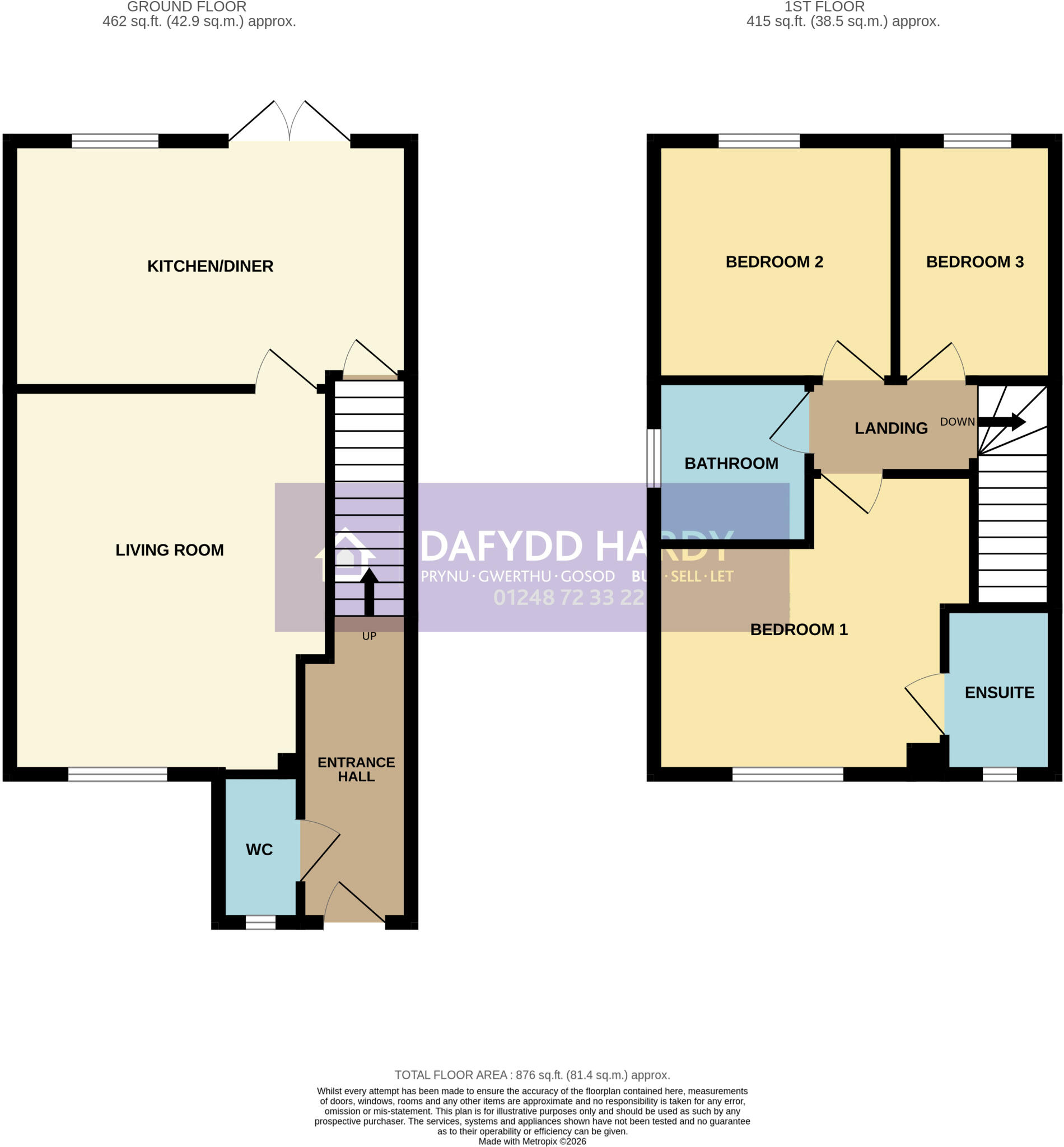 Bontnewydd, Caernarfon, Gwynedd, LL55 floorplan