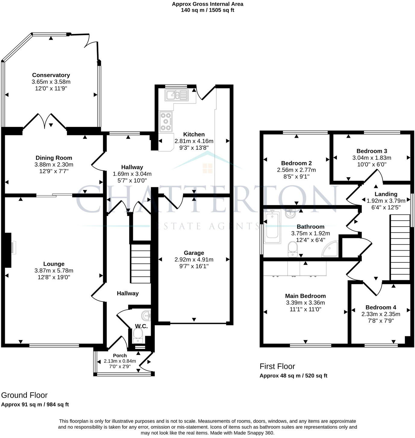 Seward Road, Badsey, WR11 7HQ floorplan