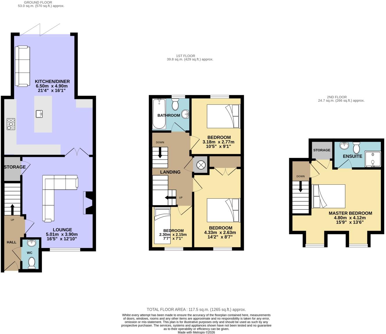 Bobbin Close, Bailiff Bridge, Brighouse, West Yorkshire, HD6 floorplan