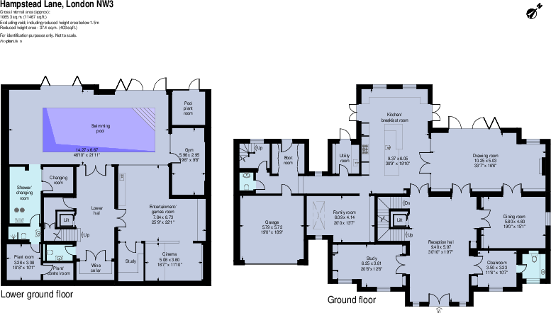 Hampstead Lane, Kenwood, NW3 floorplan