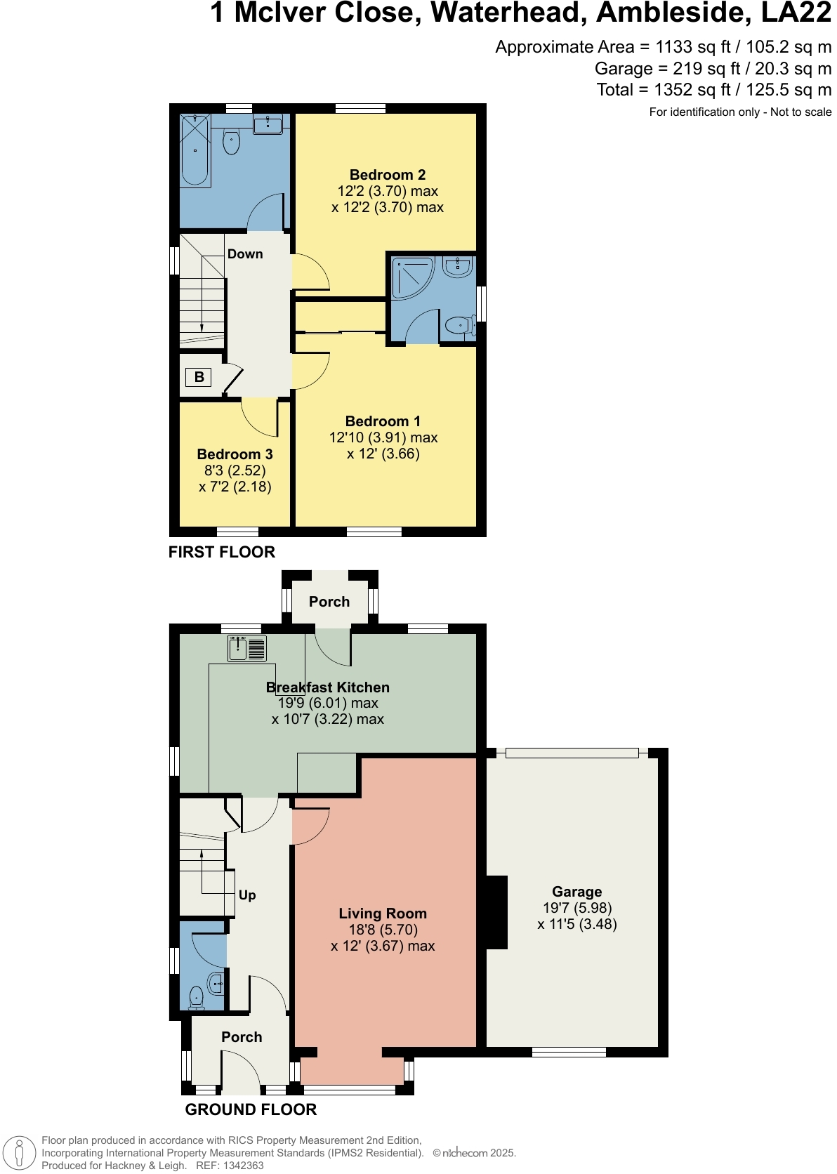 1 McIver Close, Waterhead, Ambleside, Cumbria, LA22 0DX floorplan