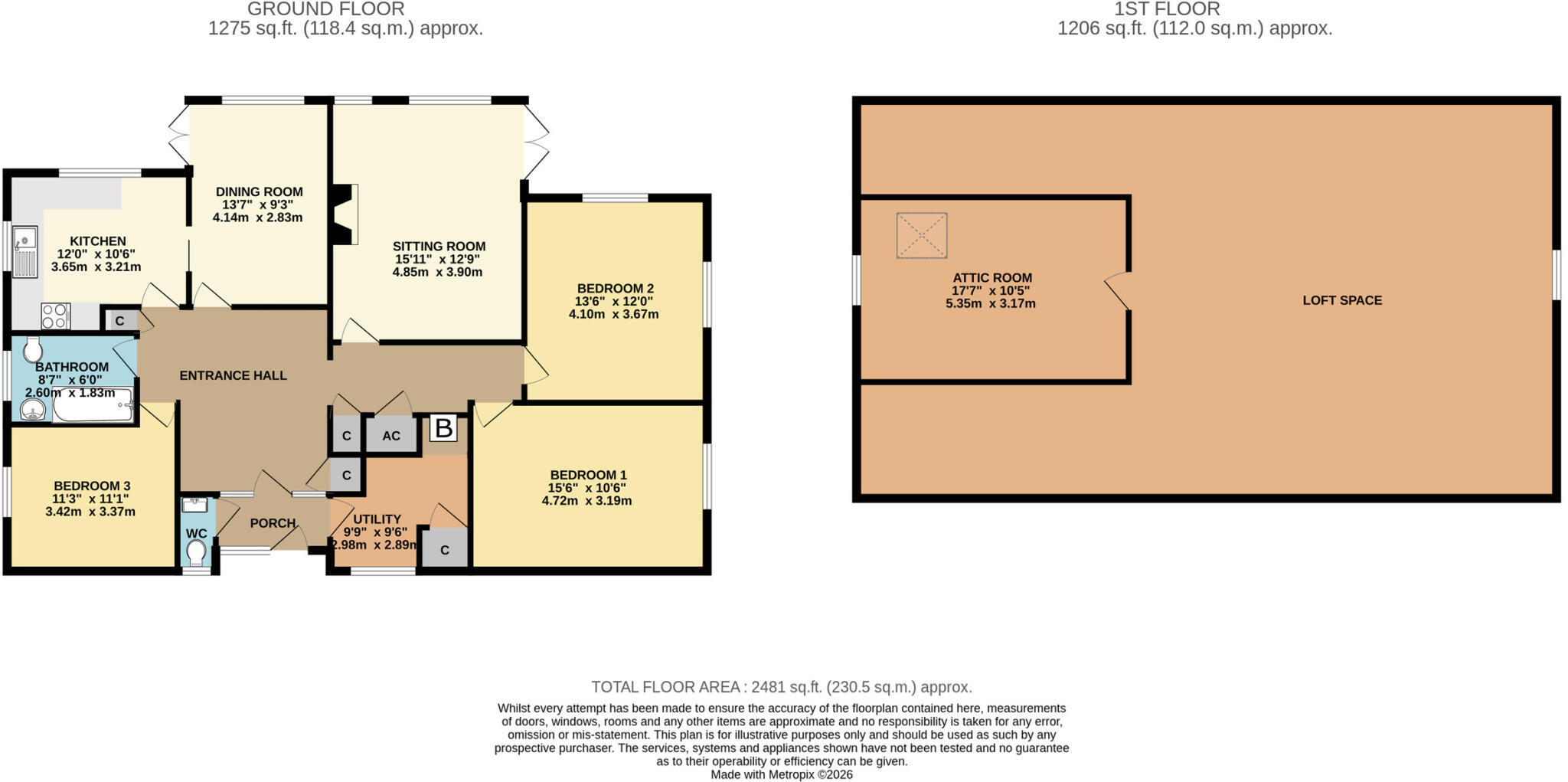 Meadow View, East Coker, Yeovil, Somerset, BA22 9LH floorplan