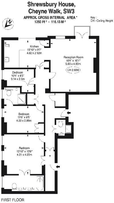 Shrewsbury House, Cheyne Walk, SW3 floorplan