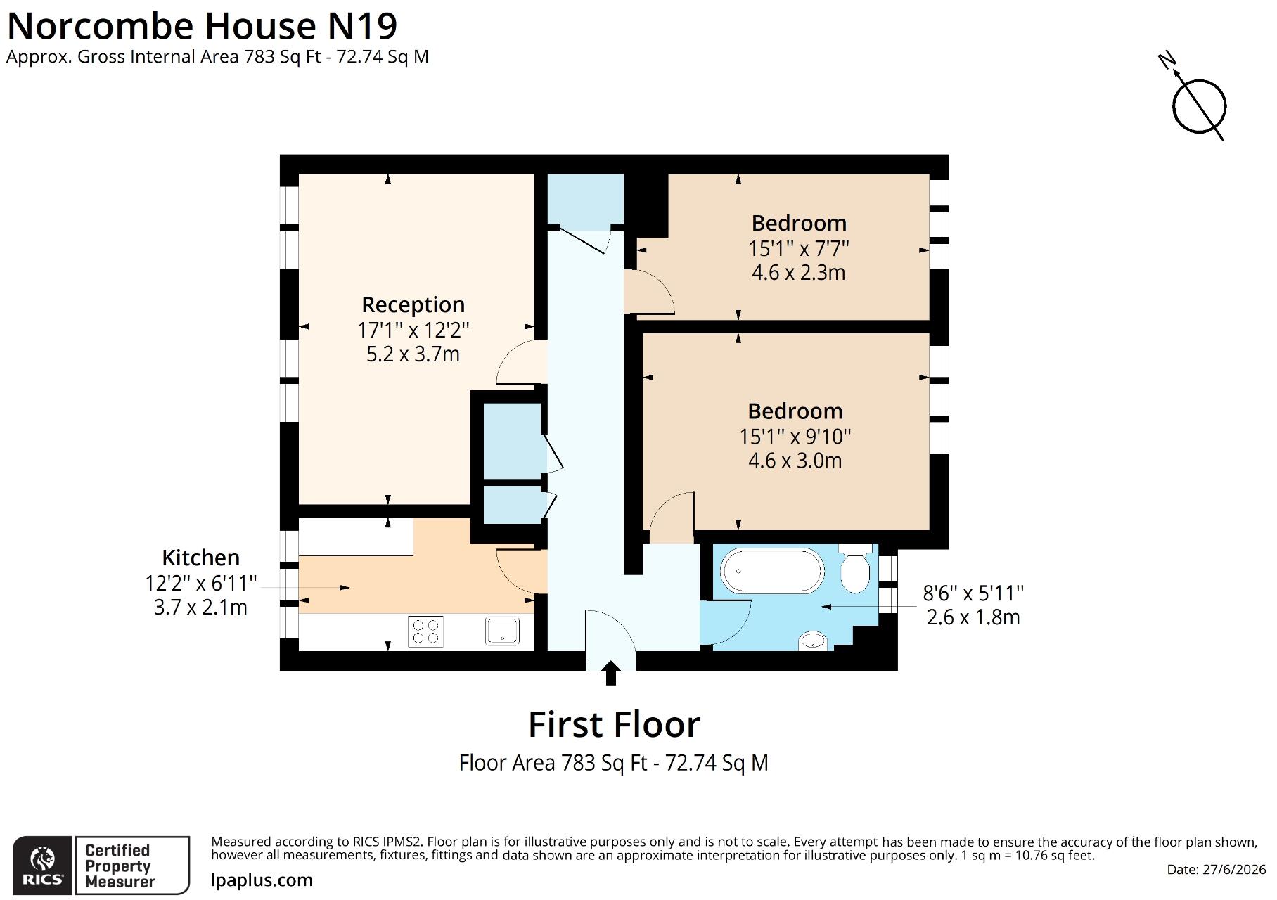 Norcombe House, Wedmore Street, Tufnell Park, N19 floorplan
