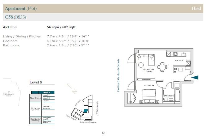 St James, Edinburgh floorplan
