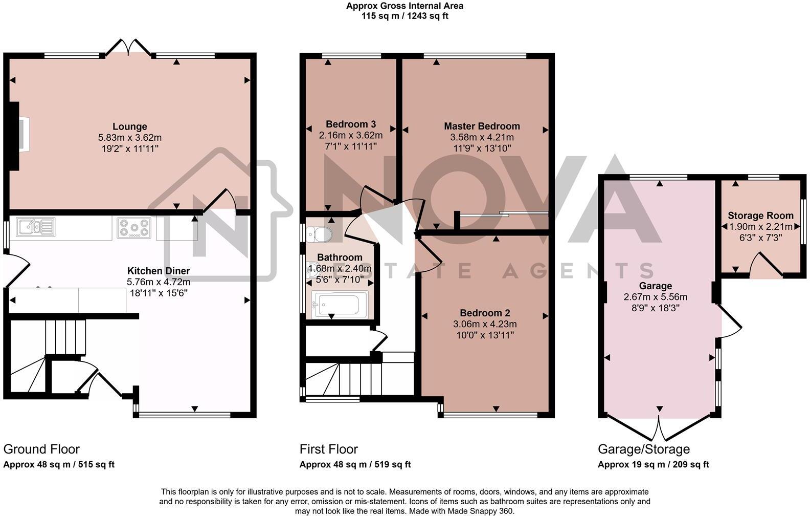 Cranleigh Gardens, Luton floorplan