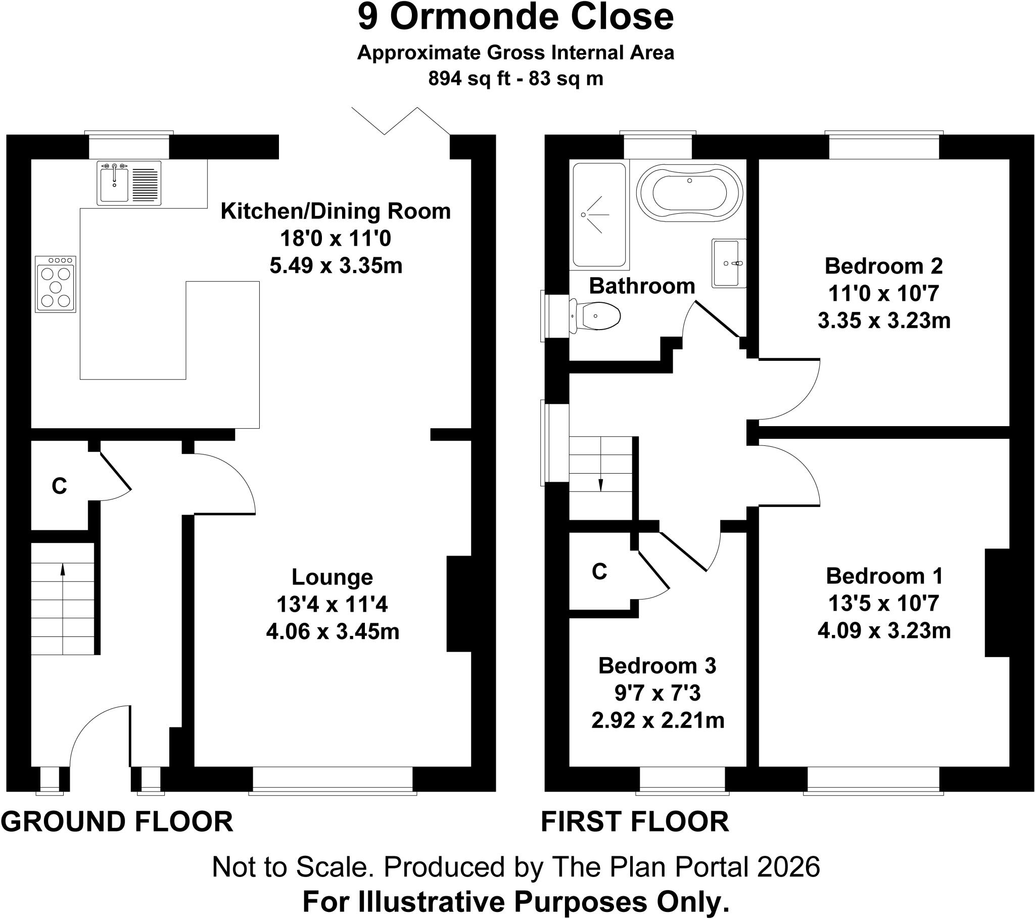 Ormonde Close, Penylan, Cardiff, CF23 floorplan