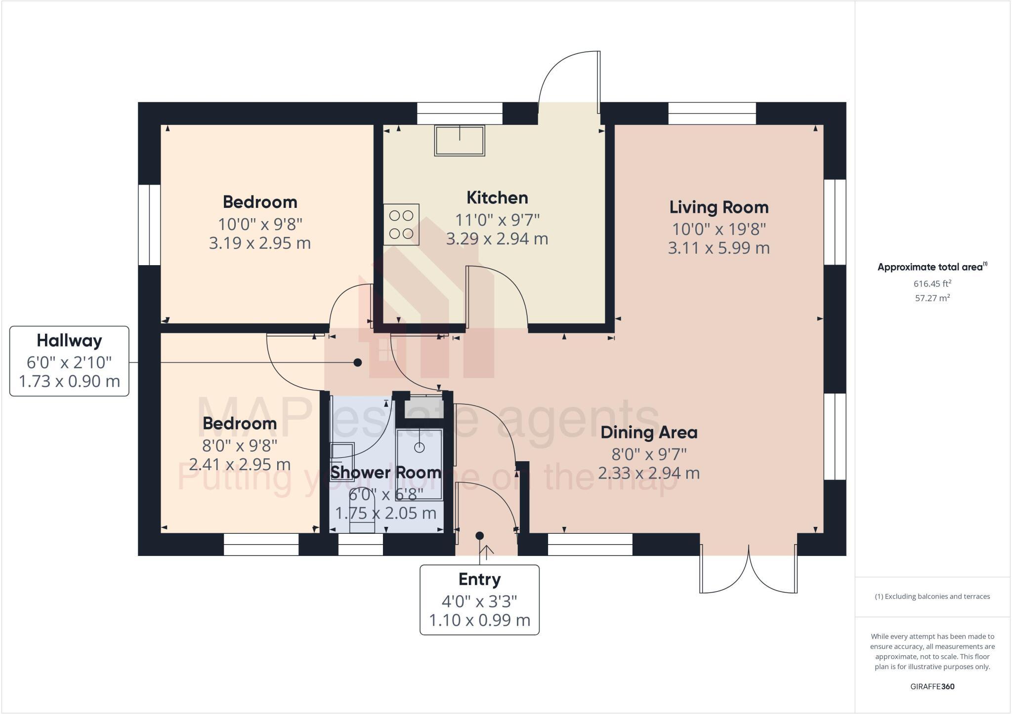 North Roskear, Camborne, Park home floorplan