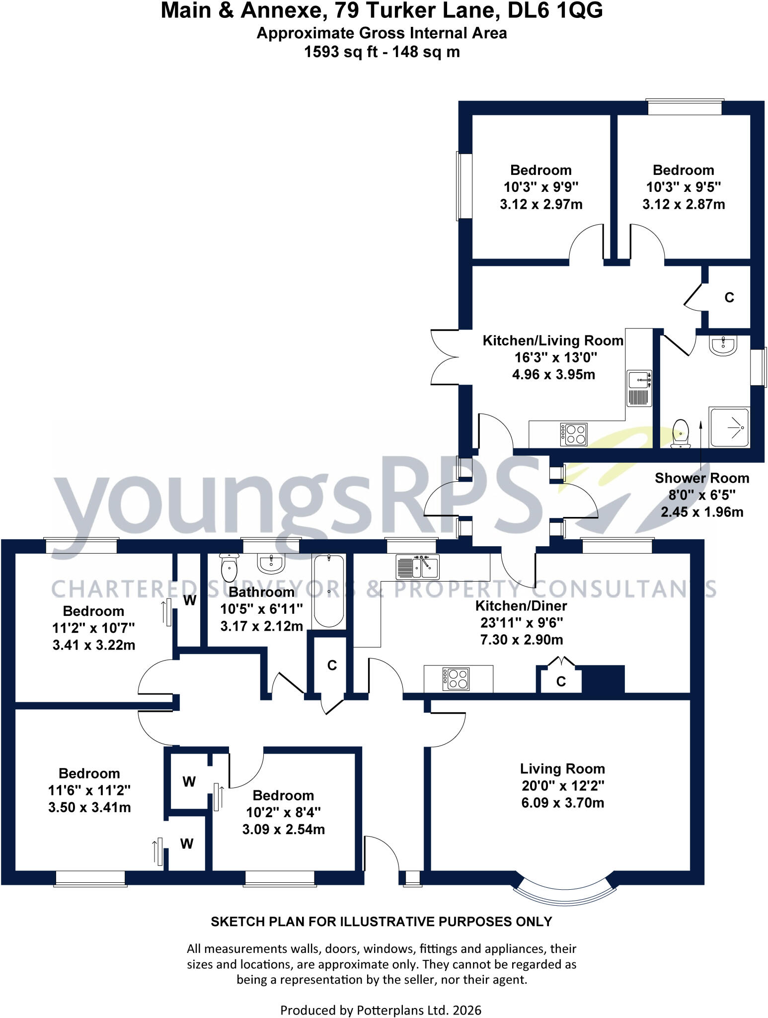 Turker Lane, Northallerton, North Yorkshire, DL6 floorplan