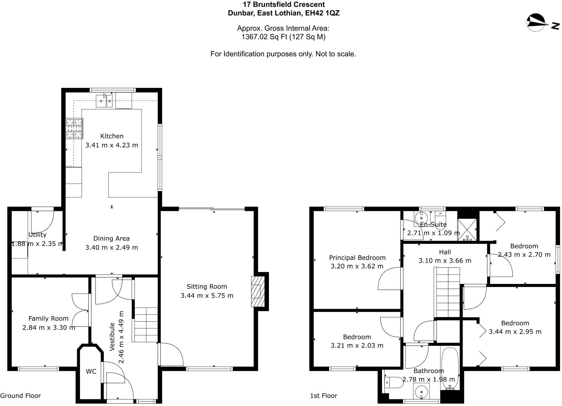 17 Bruntsfield Crescent, Dunbar, East Lothian, EH42 1QZ floorplan