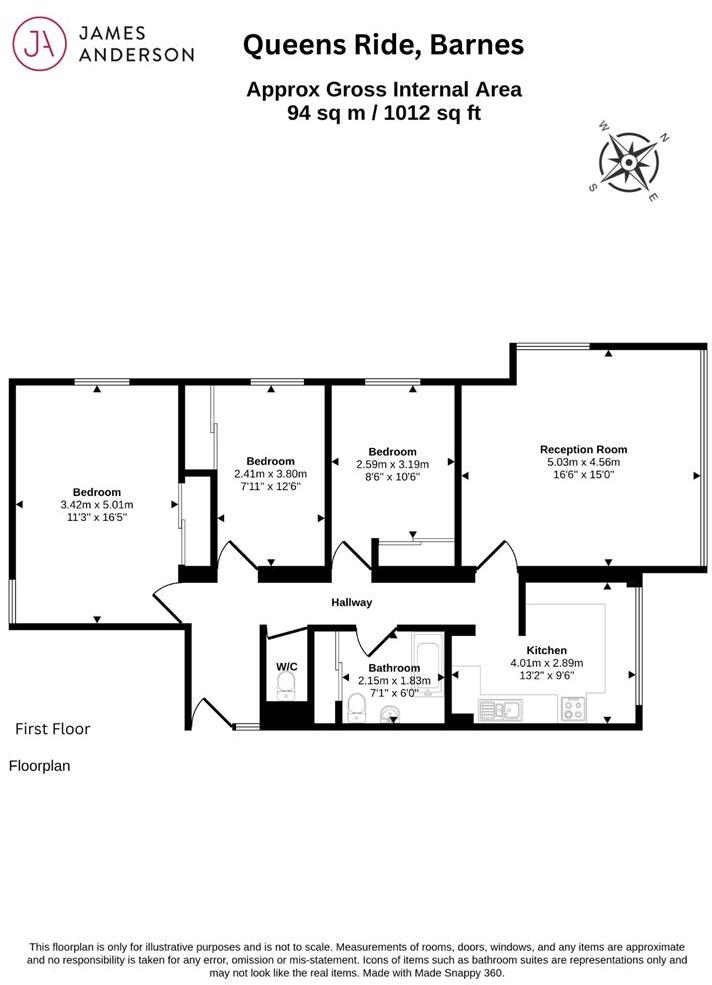 Queens Ride, London, SW13 floorplan
