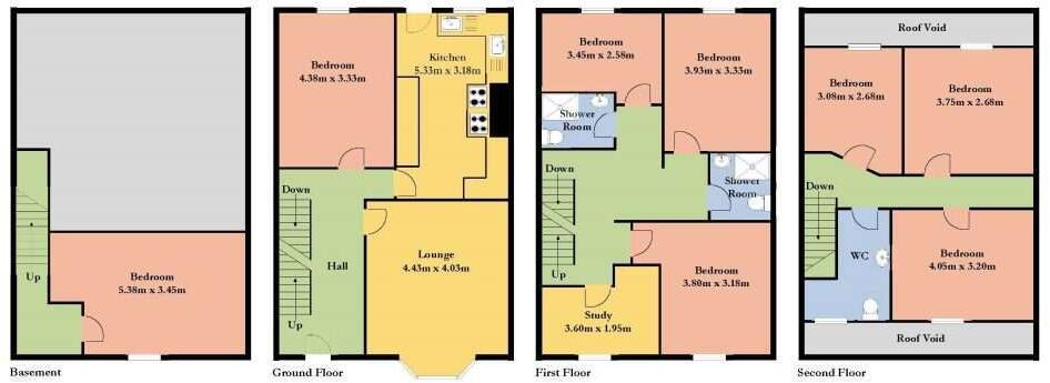 94 Harcourt Road, Crookesmoor, S10 1DJ floorplan