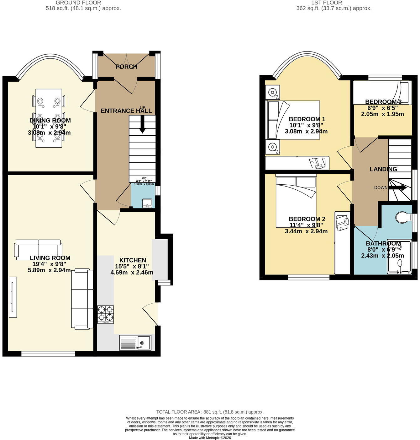 Ashbourne Avenue, Cheadle floorplan