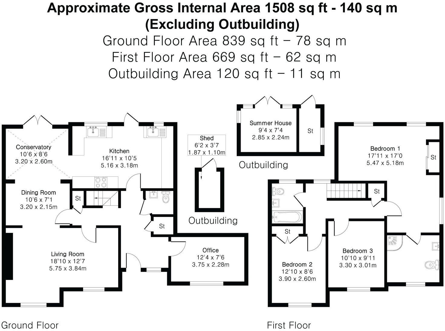 Four Acres, Merrow, GU1 floorplan