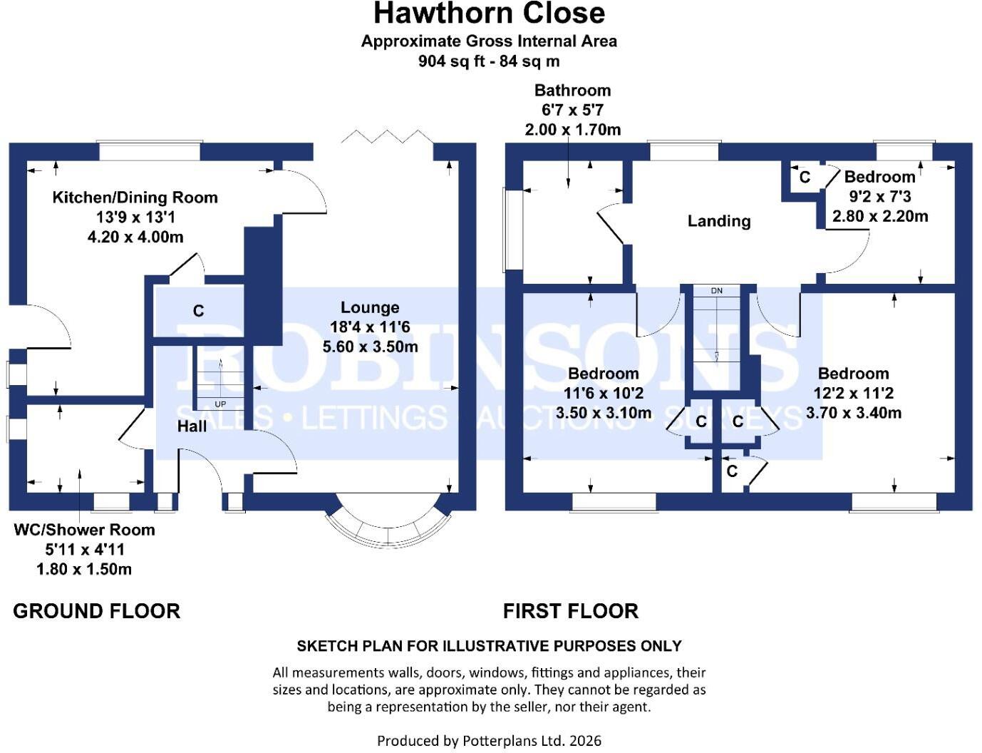 Hawthorn Close, Kimblesworth, Chester Le Street floorplan