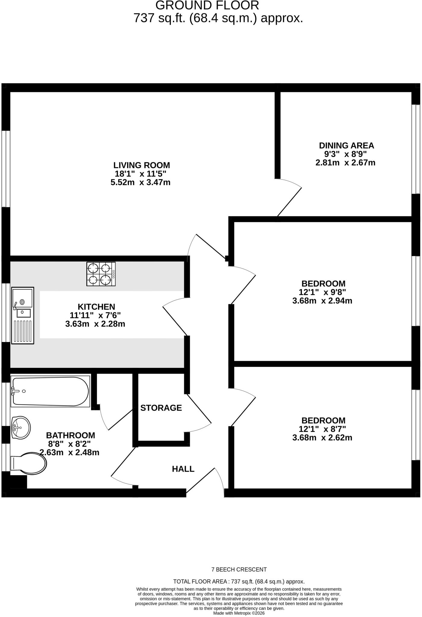 Beech Crescent, Wheathampstead, St. Albans, Hertfordshire, AL4 floorplan