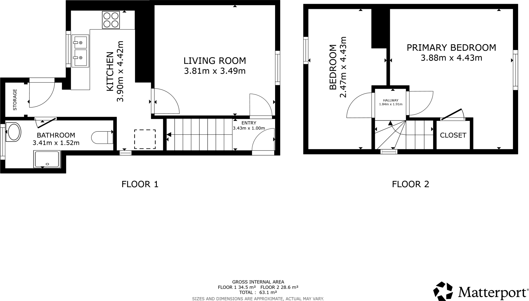 South Crescent, Peterlee floorplan