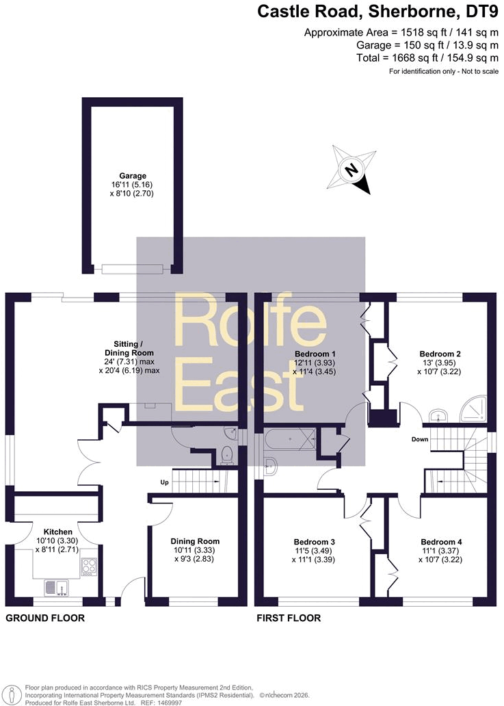 8, Castle Road, Sherborne floorplan