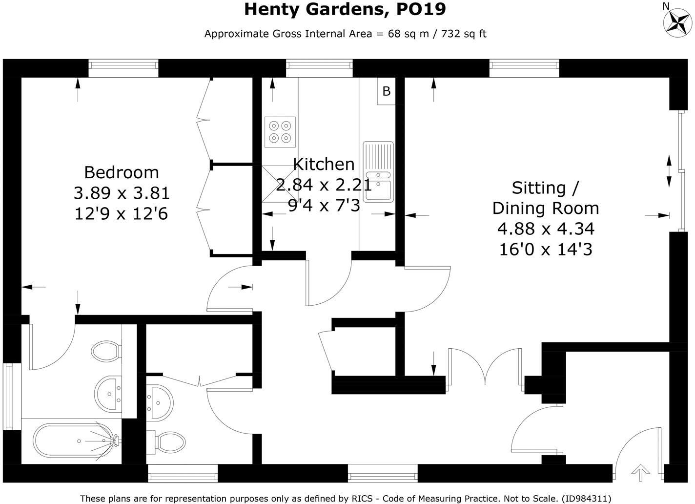 Henty Gardens, Chichester floorplan