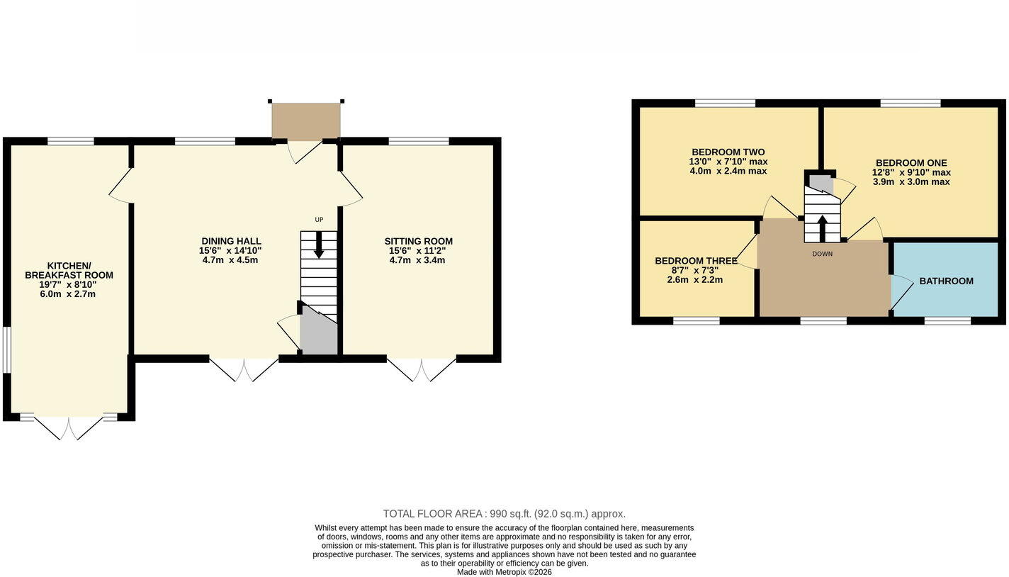 Mills Cottage, Kirby Bellars floorplan