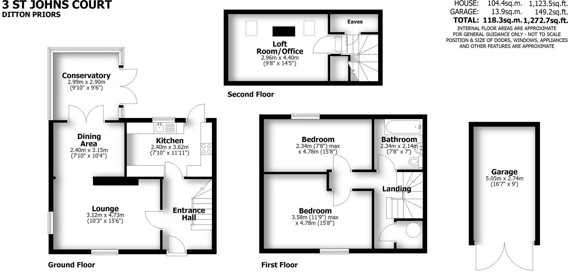3 St. Johns Court, Ditton Priors, Bridgnorth floorplan