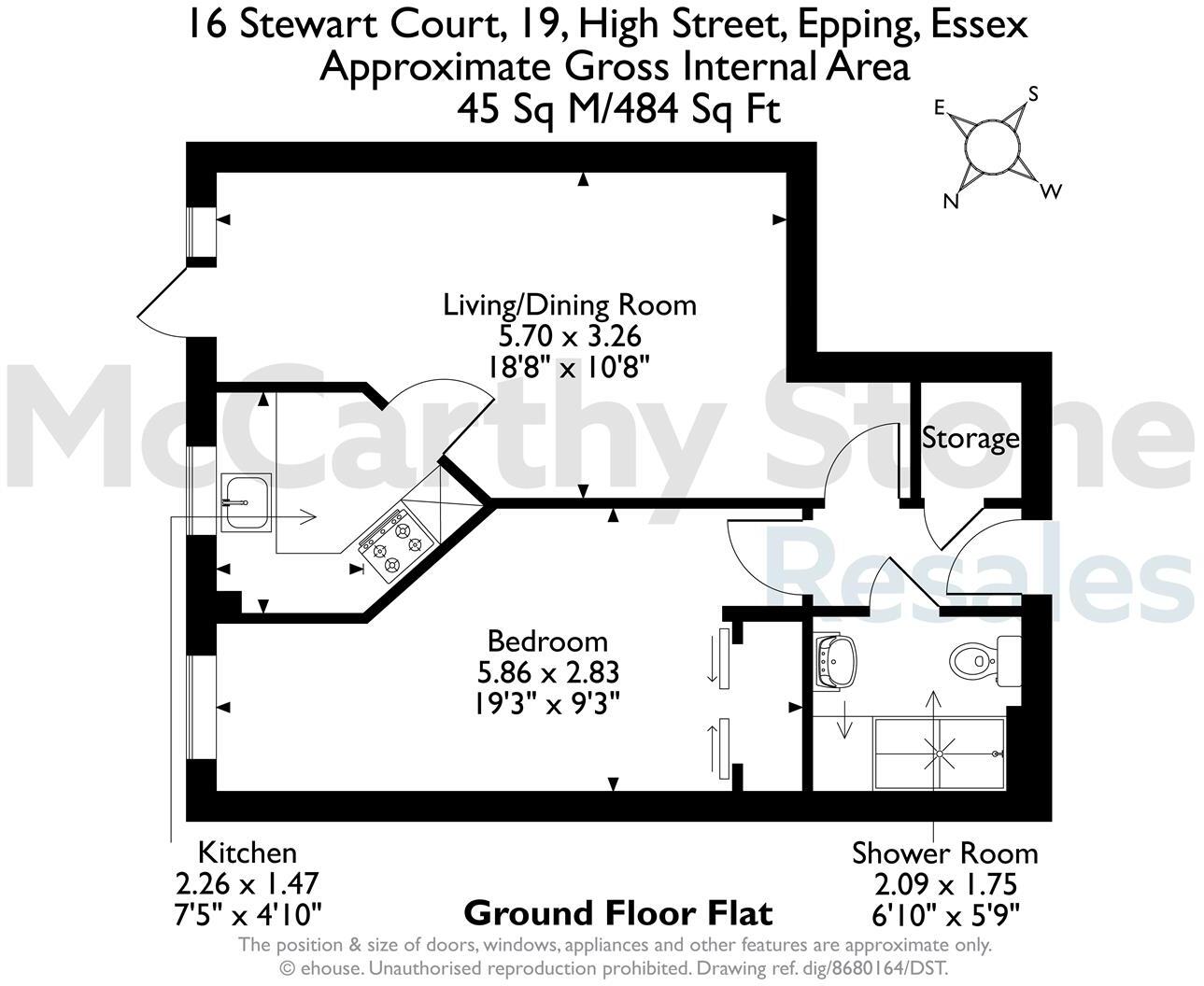 Stewart Court, High Street, Epping, CM16 4FJ floorplan