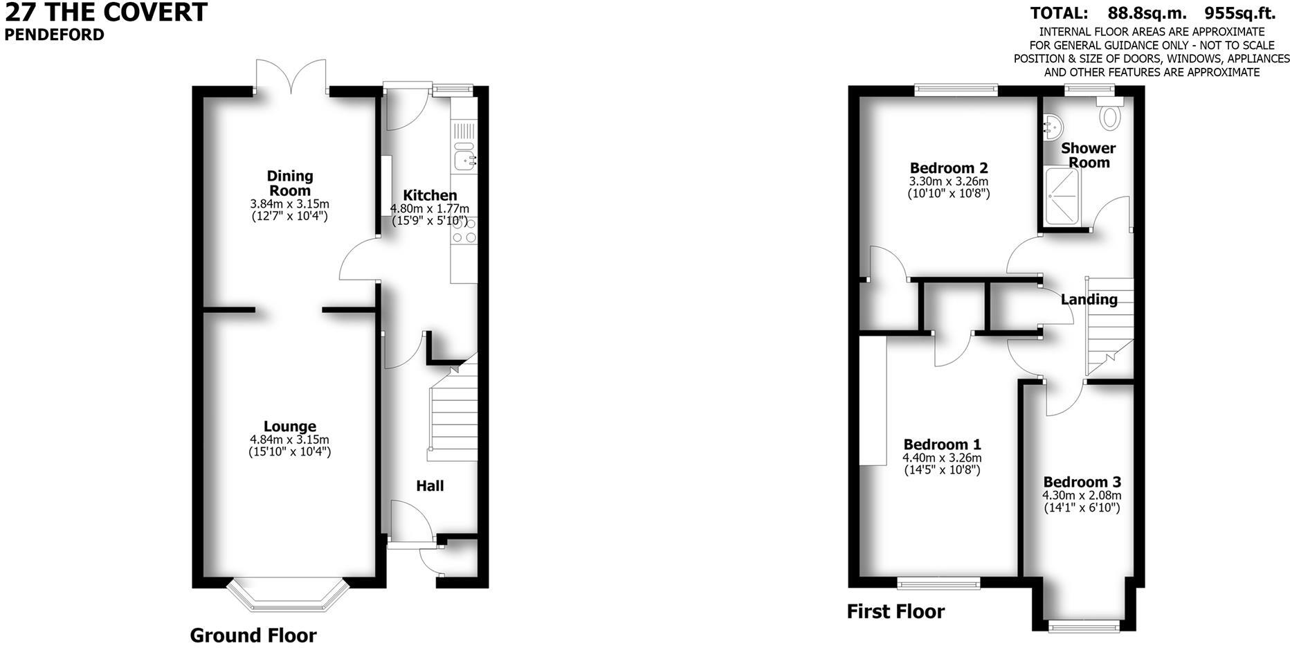 27 The Covert, Pendeford, Wolverhampton, WV8 1UF floorplan