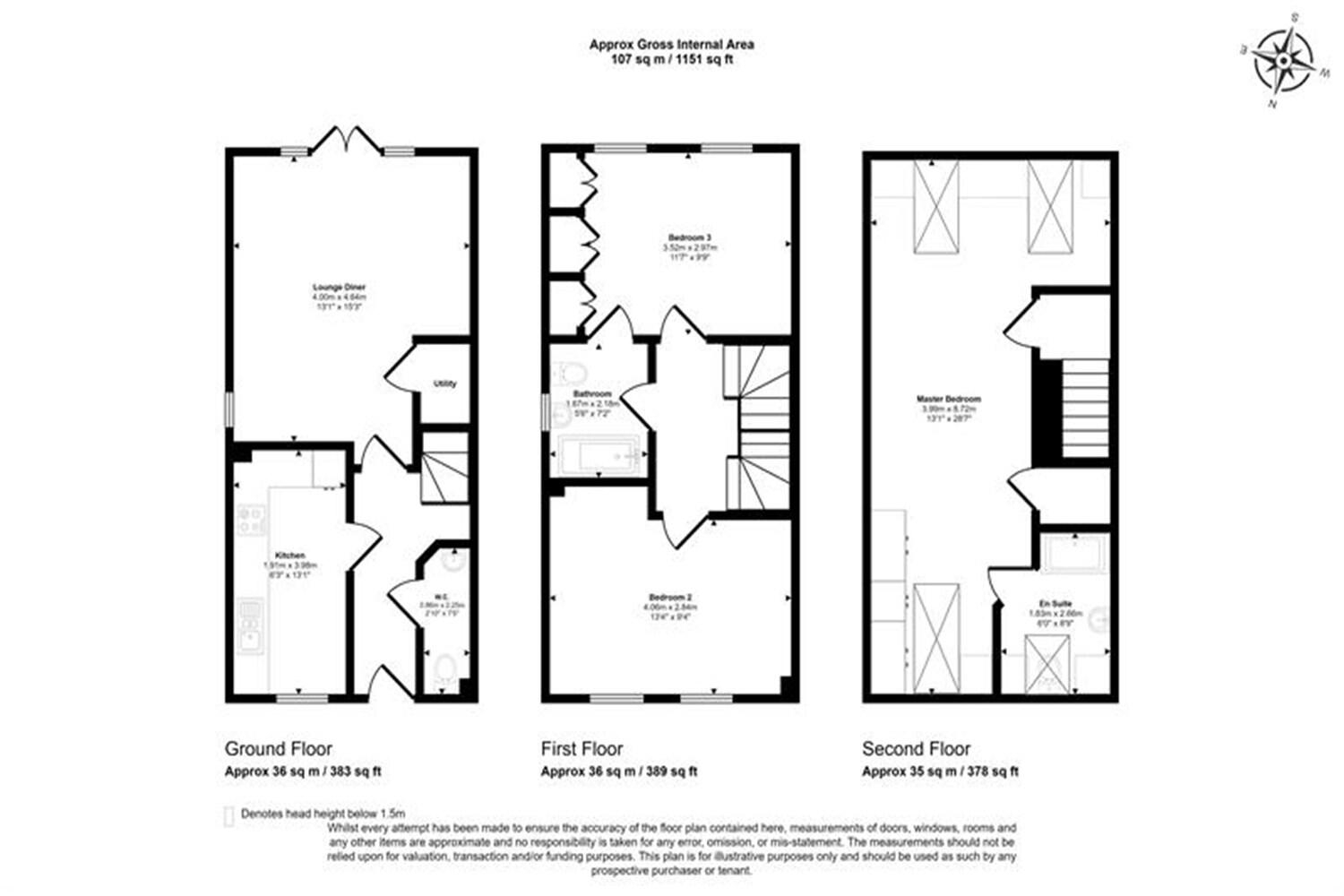 3 bedroom Semi Detached House in Four Acre Drive, Houghton Conquest floorplan