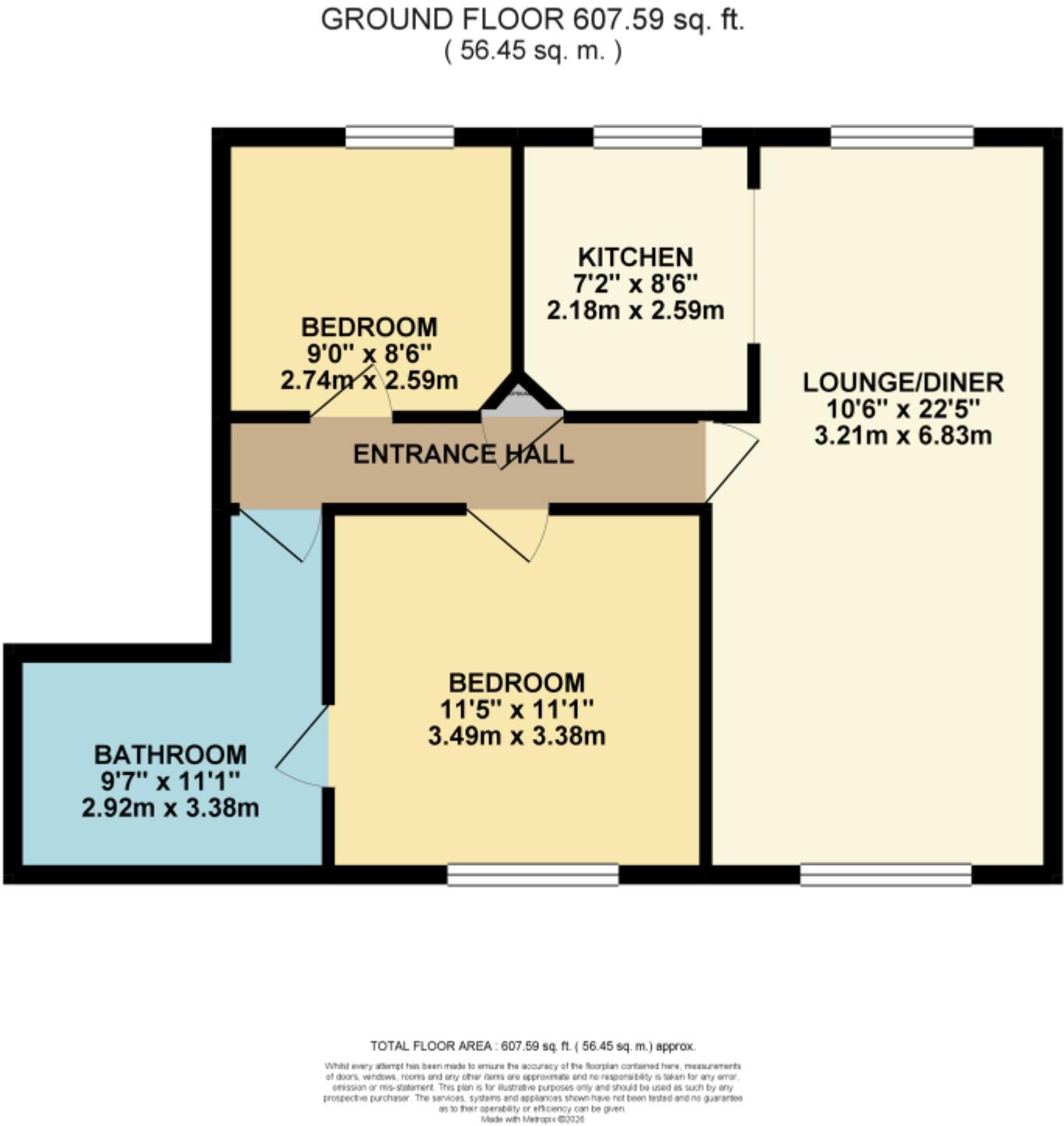 Millbank Place, Nottingham, NG6 floorplan