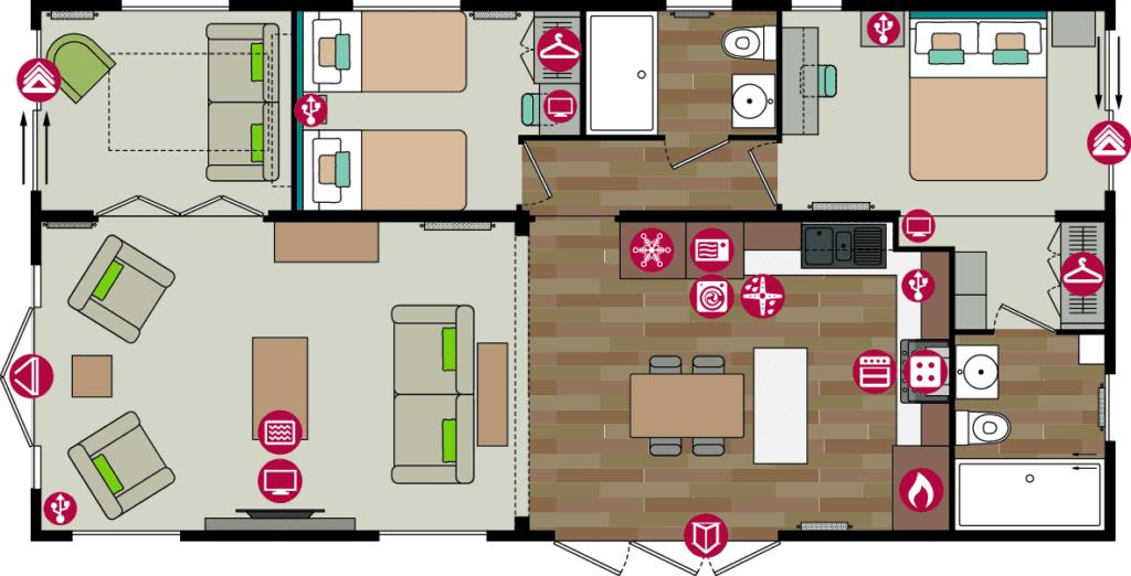 Tarn House Holiday Park, Stirton floorplan