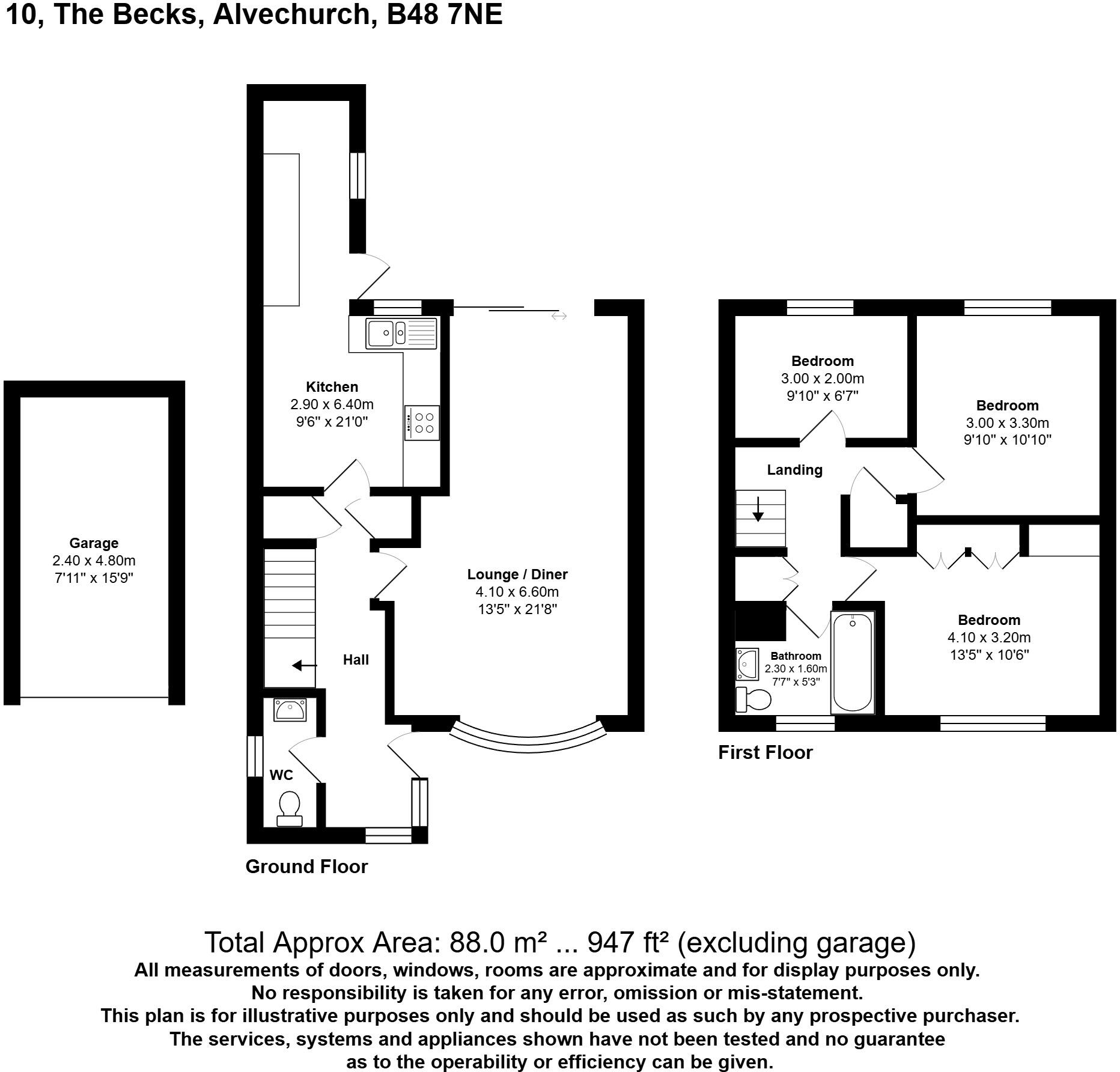 The Becks, Alvechurch, Birmingham, Worcestershire, B48 floorplan