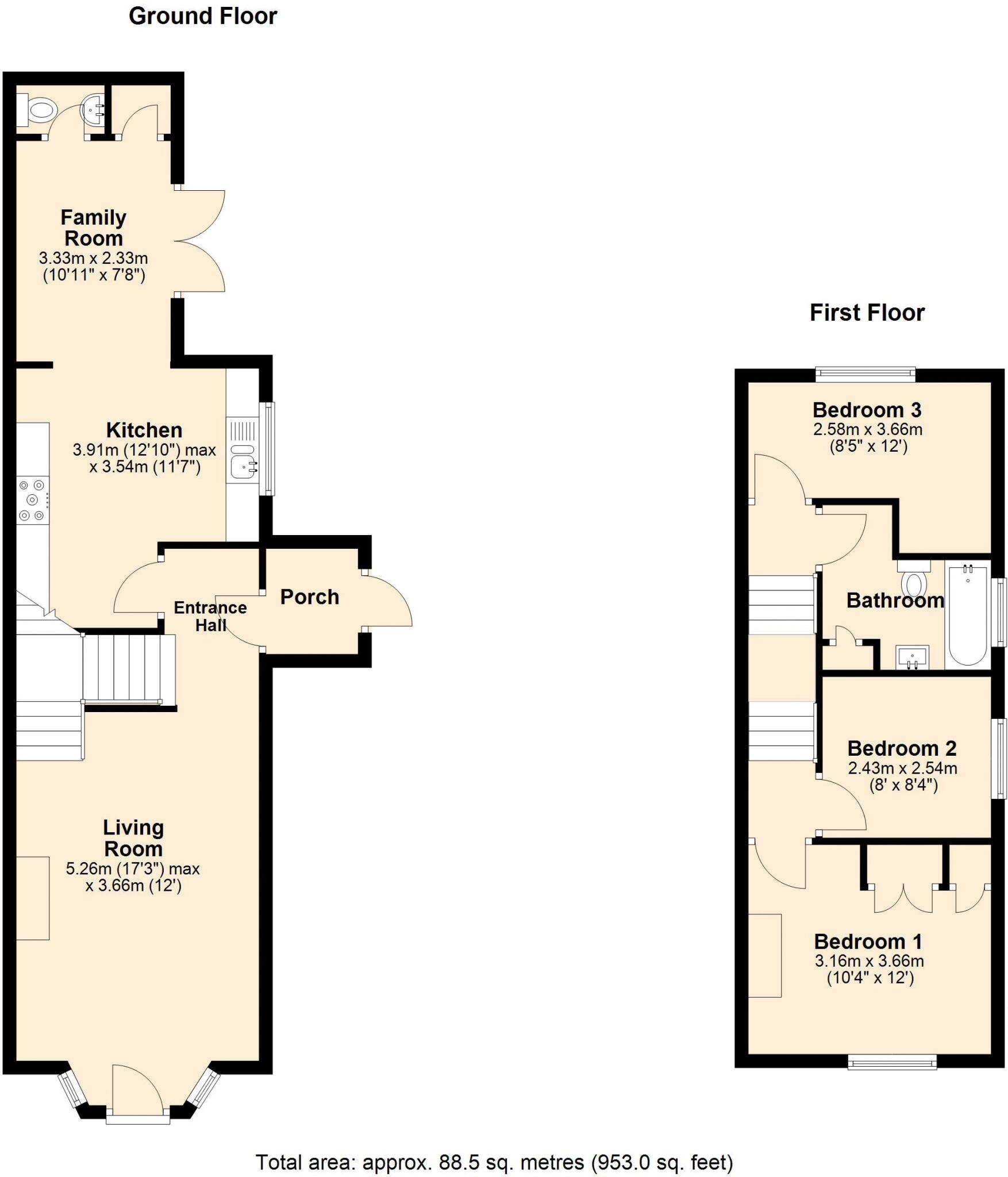 Overlooking The Green - No Chain floorplan