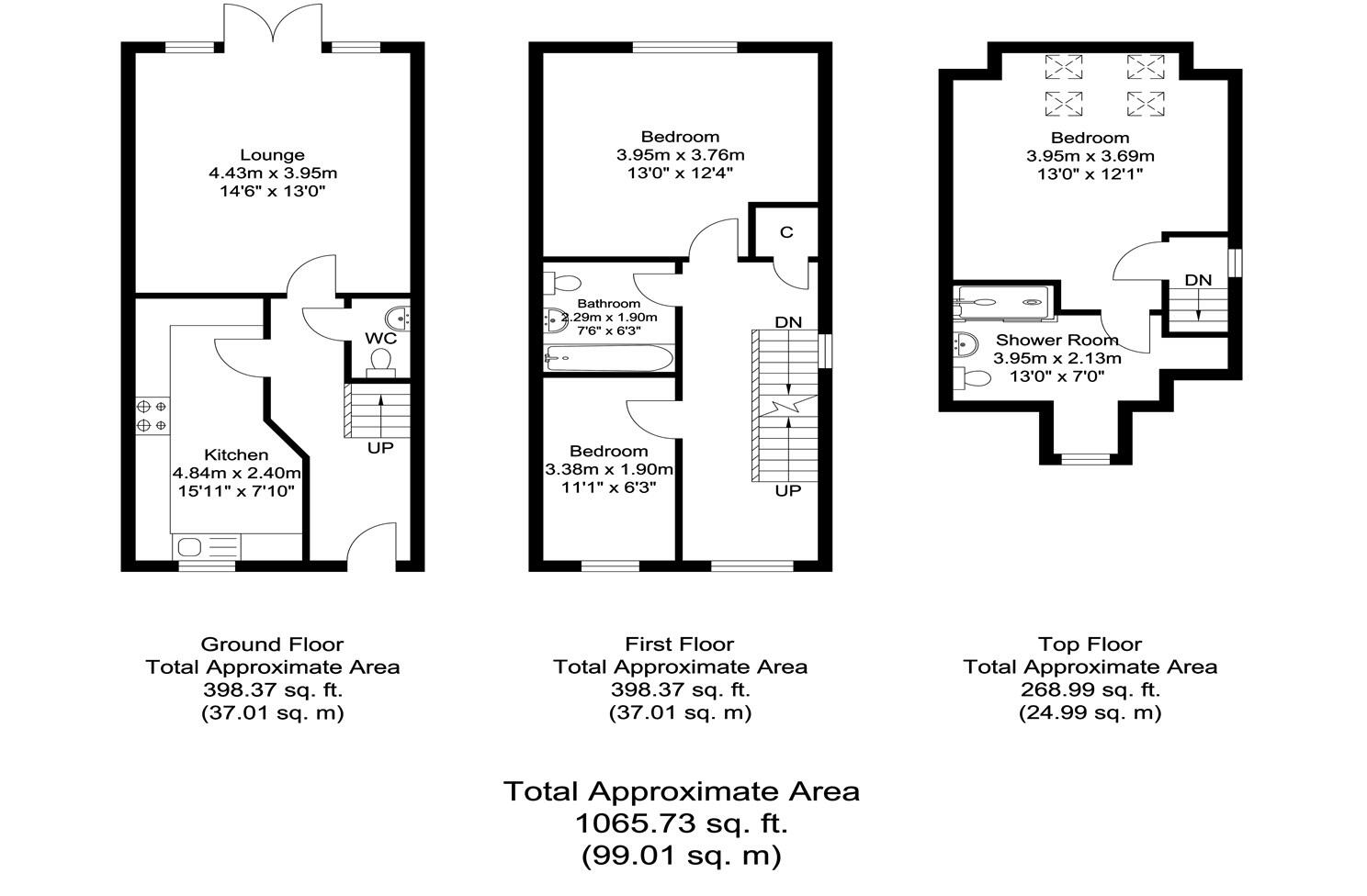 3 bedroom End Of Terrace House in Aldershot floorplan