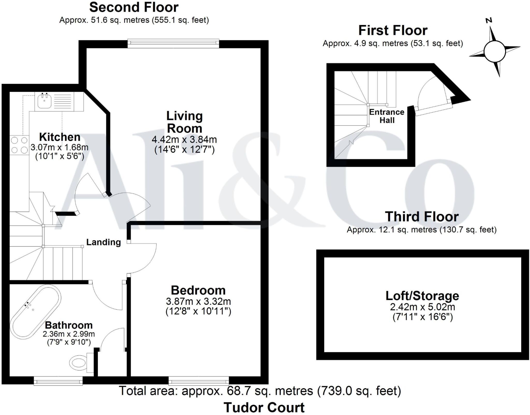  Tudor Court, High View Avenue, Grays floorplan