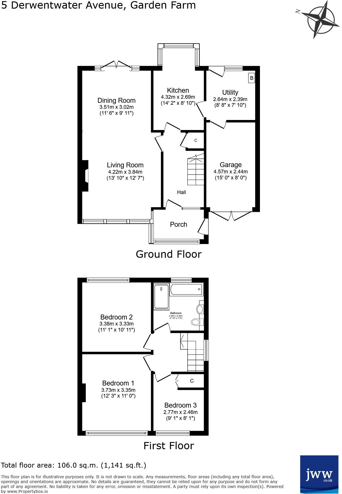 Derwentwater Avenue, Garden Farm, Chester le Street, DH2 floorplan