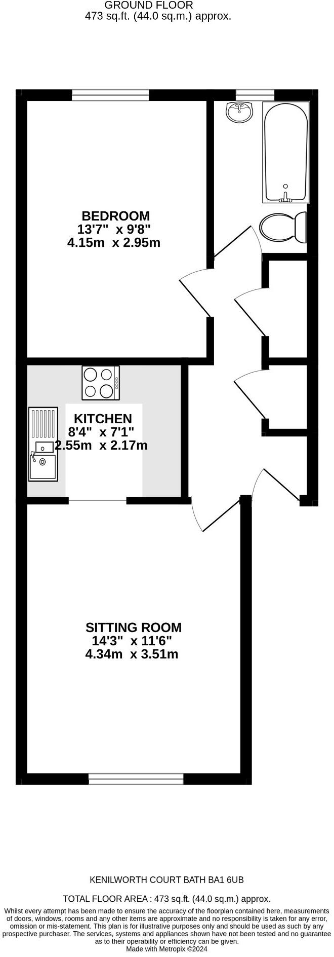 Kenilworth Court, Walcot, Bath floorplan