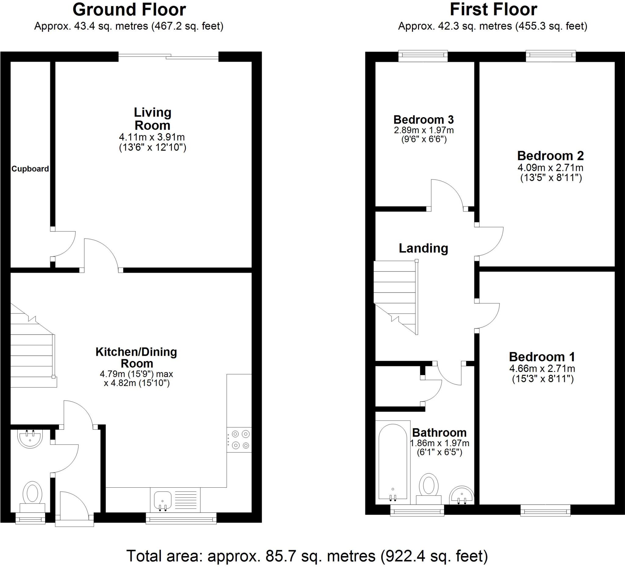 Jennings, Stantonbury, Milton Keynes floorplan