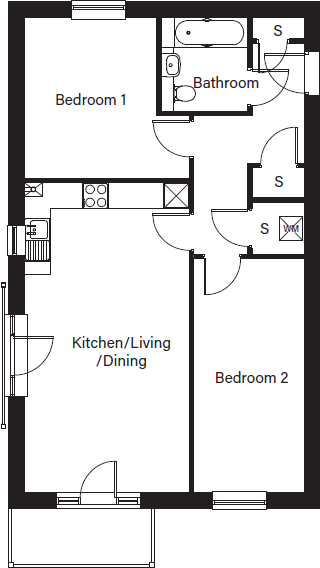 Plot 4, Flat 3, 14 Seedling Way, Kings Hill, West Malling, Kent floorplan