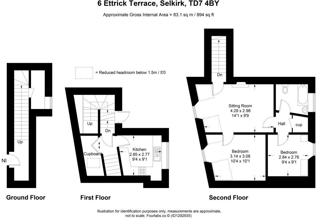 6 Ettrick Terrace, Selkirk, TD7 4BY floorplan