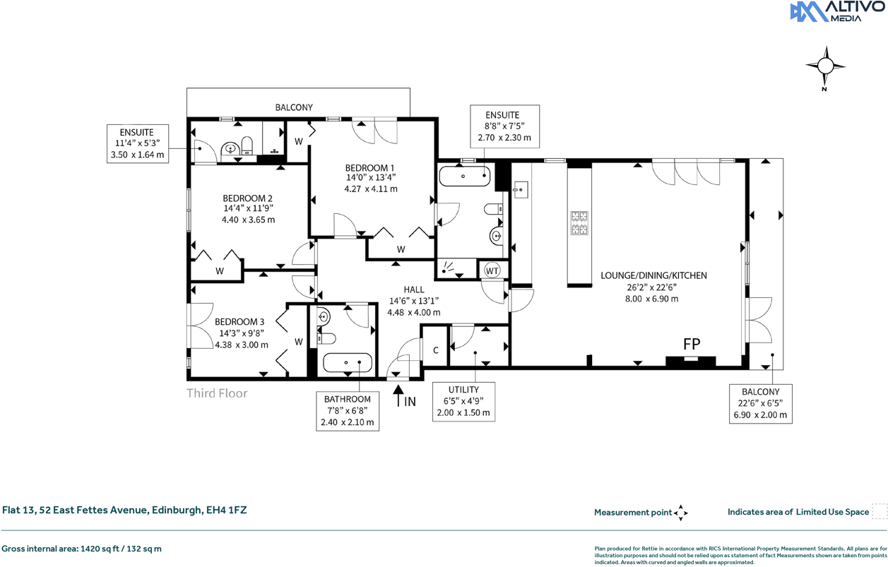 East Fettes Avenue, Edinburgh floorplan