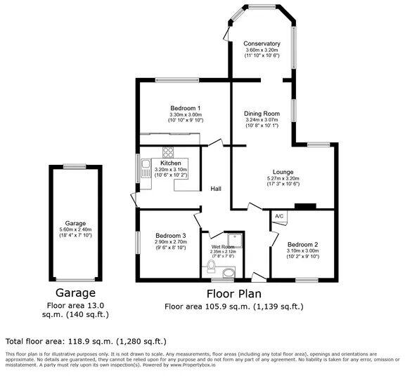Swanborough Road, Newtake, NEWTON ABBOT, Devon.  floorplan