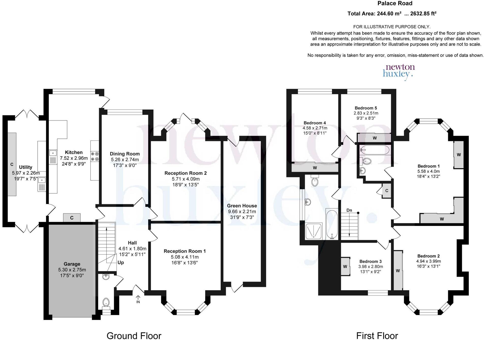 Palace Road, East Molesey, KT8 floorplan