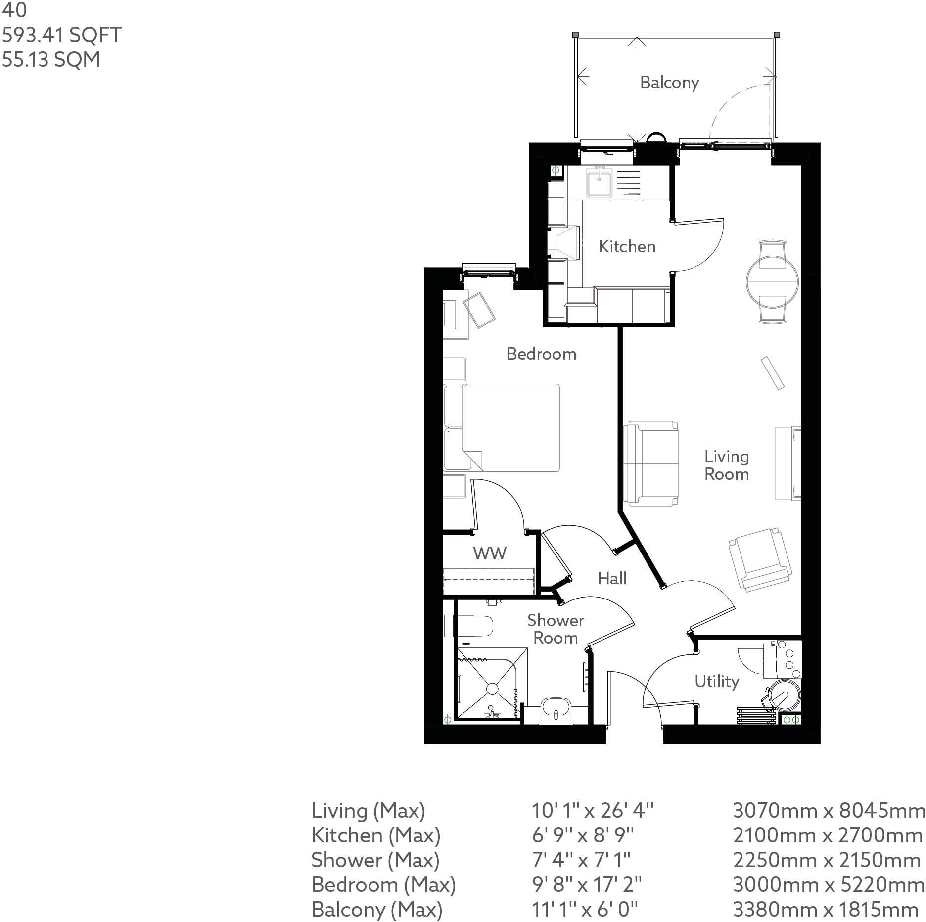 Flats 1 - 66, 
1 BANISTER ROAD,
Southampton,
SO15 floorplan